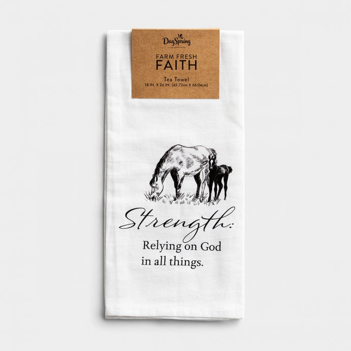 Strength - Farm Fresh Faith Tea Towel