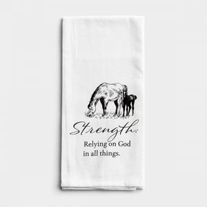 Strength - Farm Fresh Faith Tea Towel