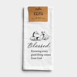 Blessed - Farm Fresh Faith Tea Towel