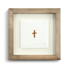 Load image into Gallery viewer, Framed Stitched Cross Art