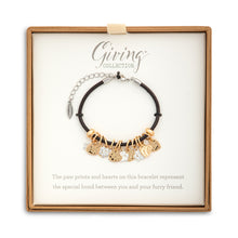 Load image into Gallery viewer, Charm Bracelet - Paw Print and Heart