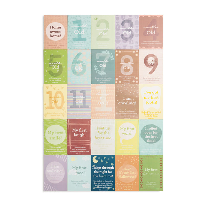 Baby Faith Milestone Cards