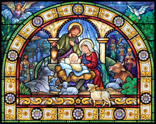 Load image into Gallery viewer, Stained Glass Holy Night Jigsaw Puzzle