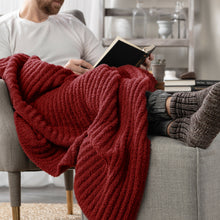 Load image into Gallery viewer, Ribbed Blanket - Red